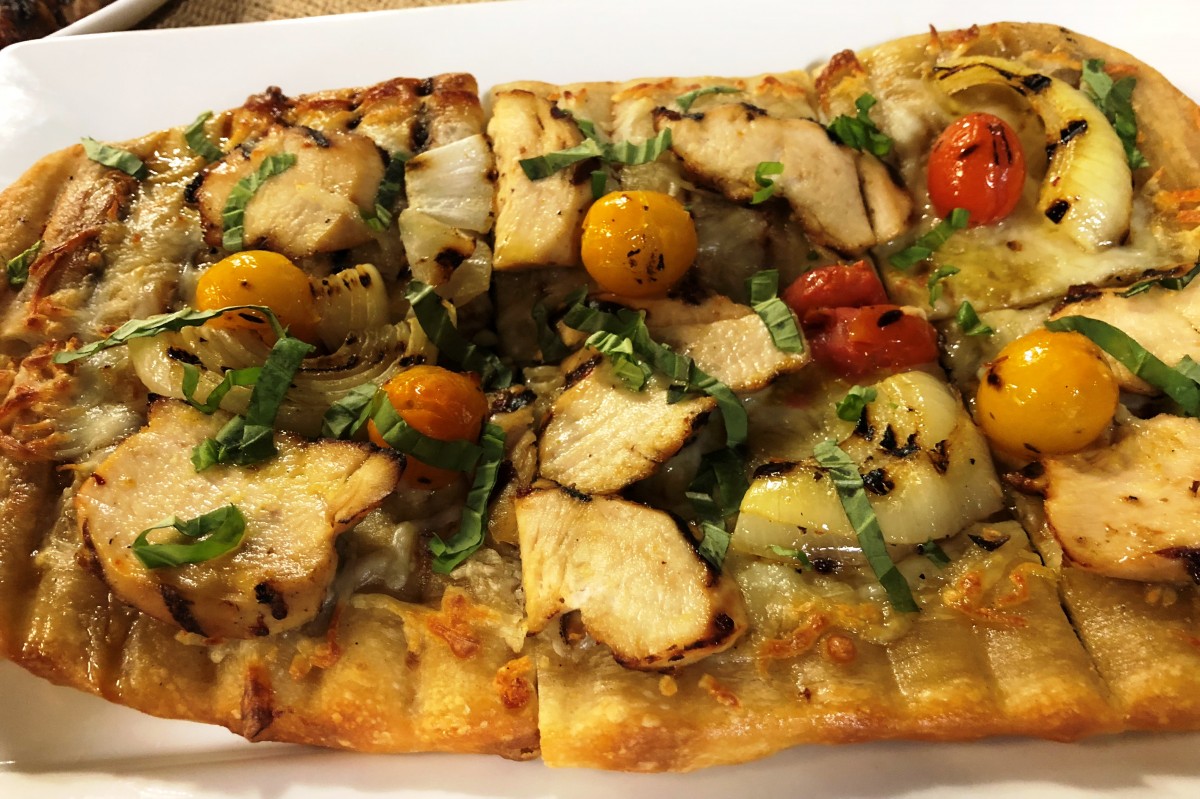 How to grill pizza? try my grilled chicken margherita pizza recipe