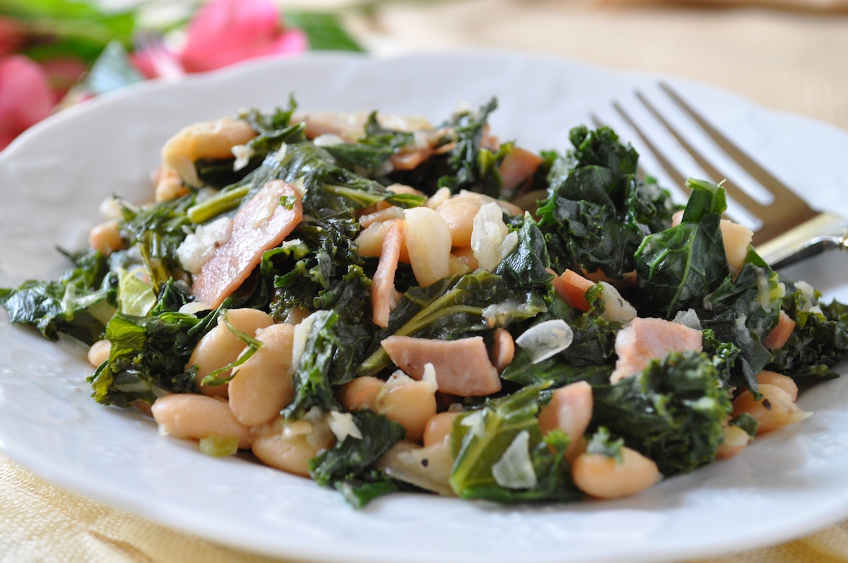 GO green with my kale recipes like Tasty Kale and White Beans featured on WebMd