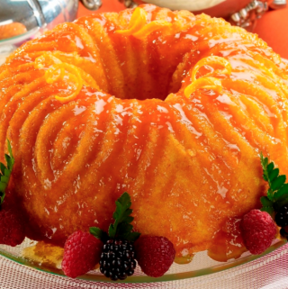 Easy Holiday Dessert Recipes -Sweet Potato Cinnamon Orange Glaze Bundt Cake healthy Christmas recipe