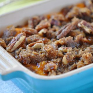 Top Thanksgiving Recipes - Sweet Potato Casserole with Praline Topping healthy Thanksgiving recipes