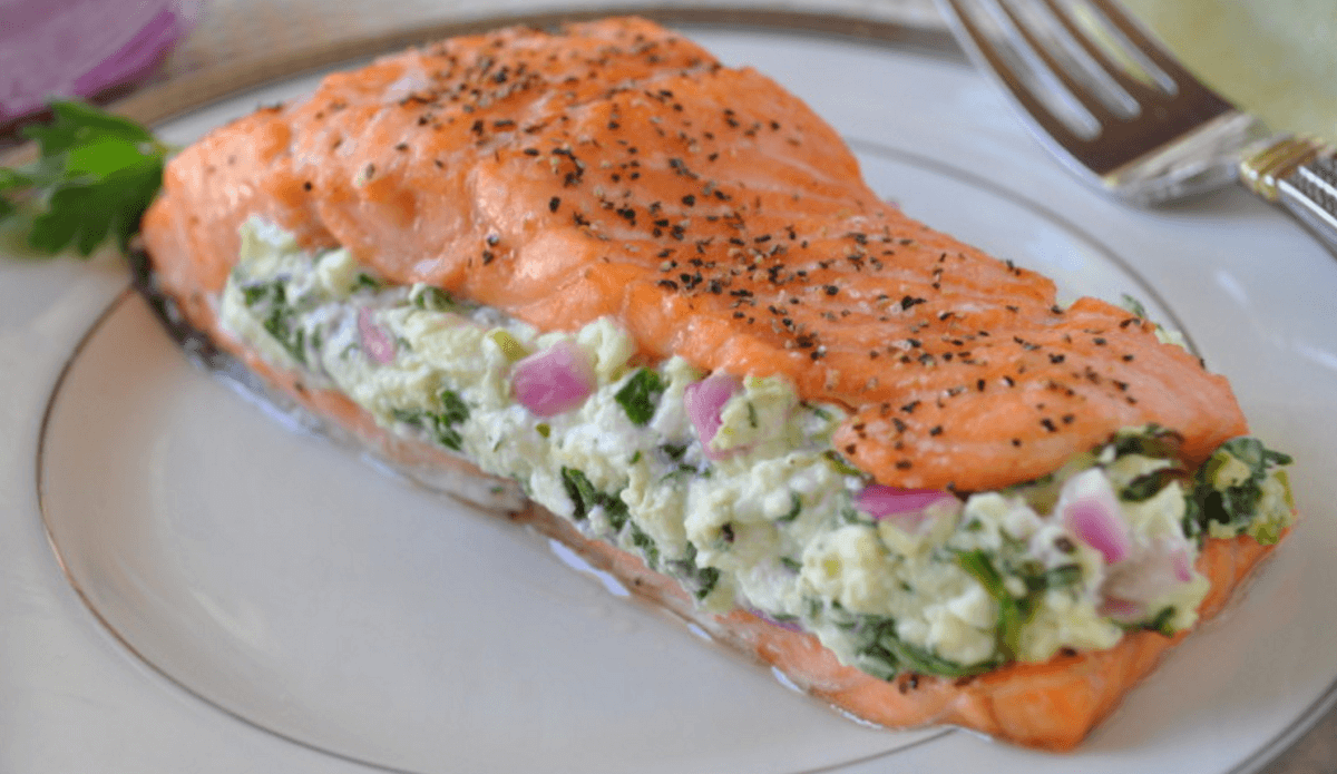 easy roasted salmon recipes like healthy easy recipes salmon stuffed with spinach