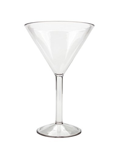 Unbreakable Martini Glasses Set of 4 BPA Free Reusable Dishwasher Safe 9.5 ounce