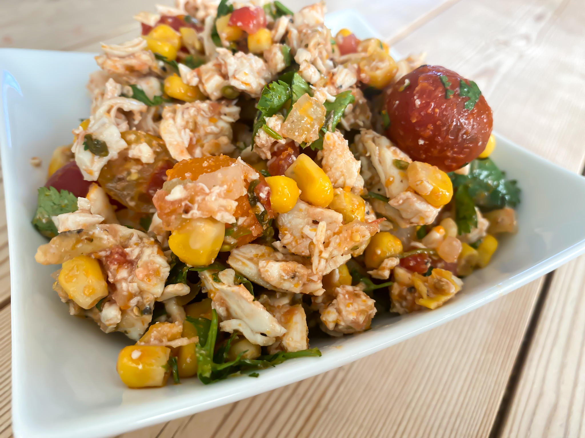 Chopped Chicken and Roasted Corn Salad