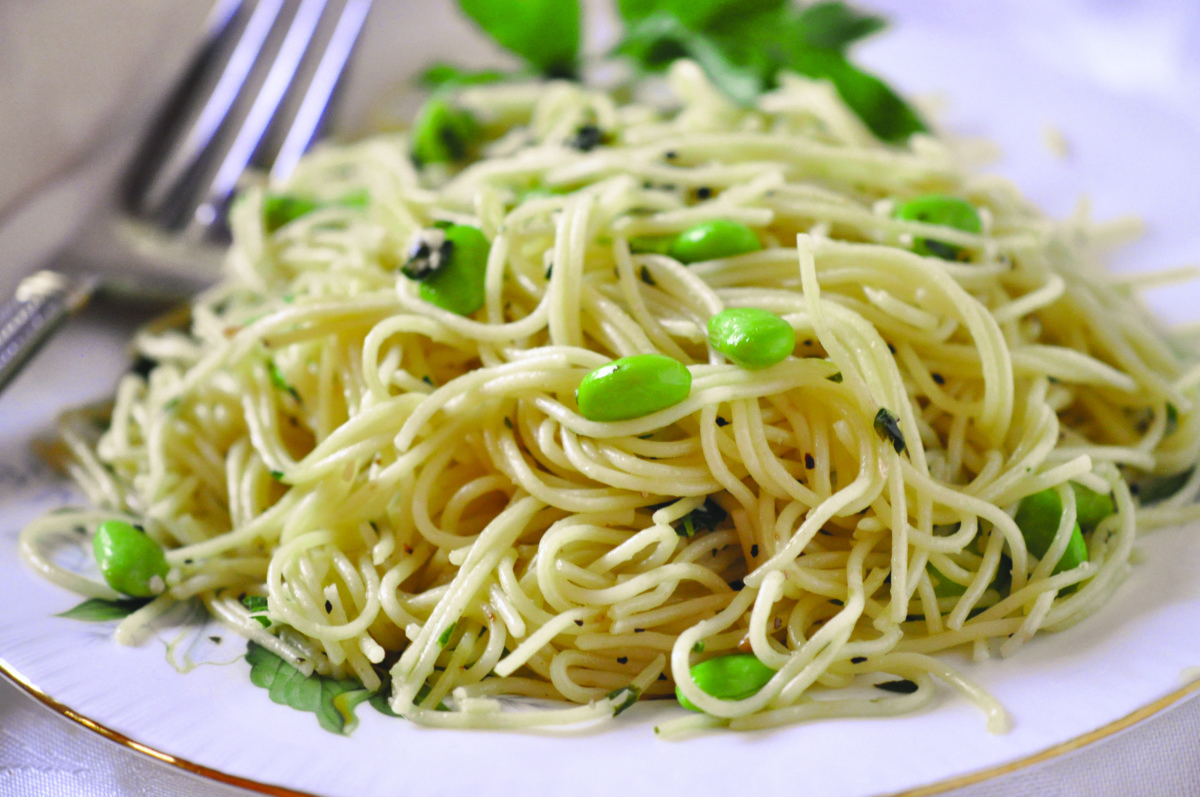 angel hair pasta recipes with edamame