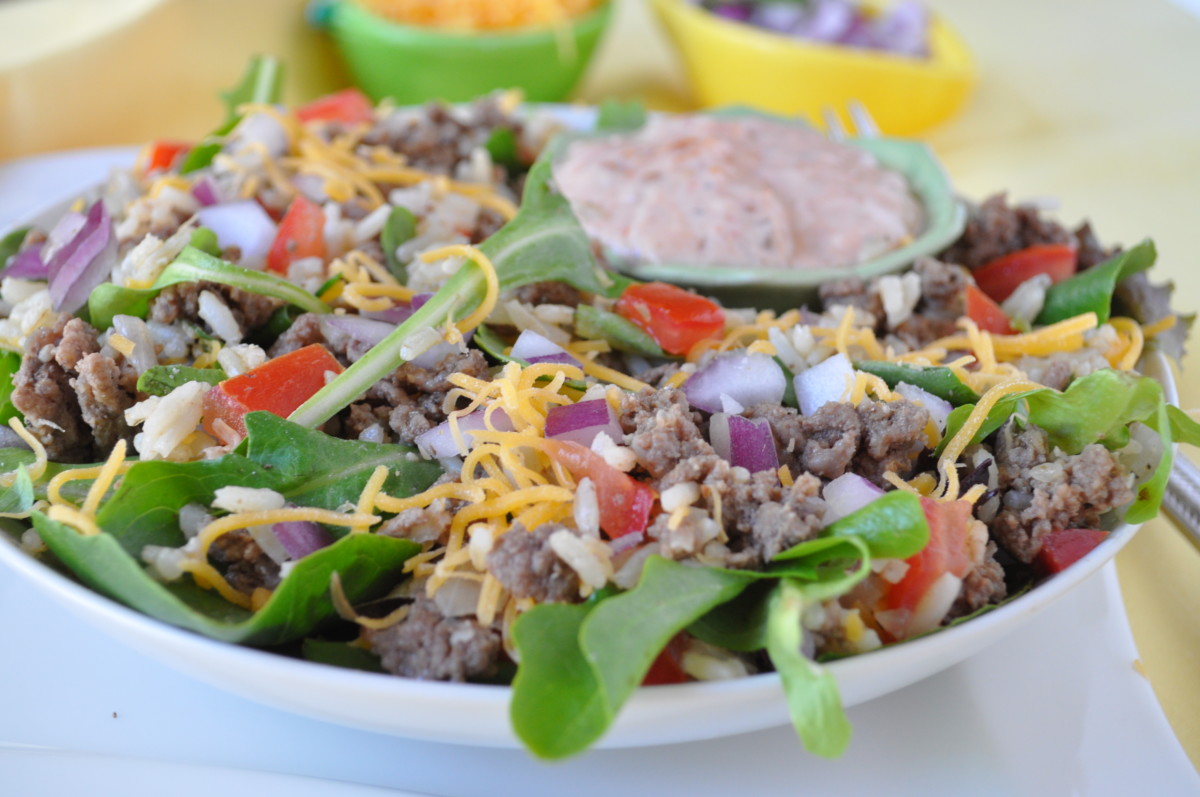Taco Rice Salad-Walmart Easy Healthy Taco Salad Entree Cooking Video