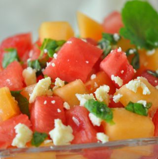 Watermelon and Cantaloupe Salad for Xerostomia or help dry mouth