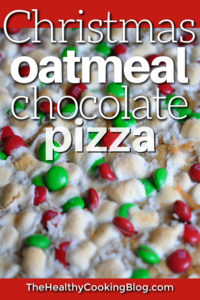 Christmas Oatmeal Chocolate Pizza