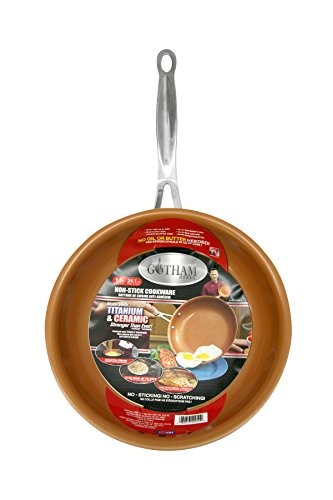fresh salmon recipes cook better in GOTHAM STEEL 9.5 inches Non-stick Titanium Frying Pan by Daniel Green