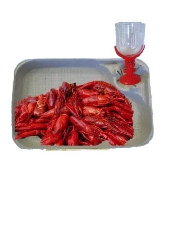 Disposable Boiled Crawfish or Crab Trays with Cup Holder, 20 Count