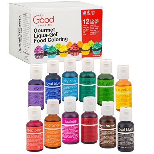 Food Coloring Liqua-Gel - 12 Color Variety