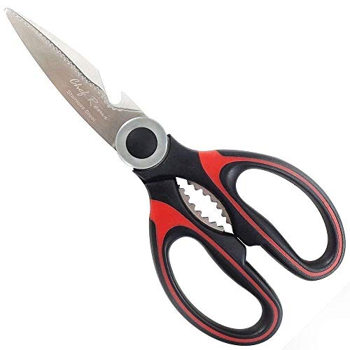 Chef Remi's Latest Kitchen Scissors - Multi Purpose Utility Shears for Chicken, Poultry, Fish, Meat, Vegetables, Herbs, and BBQ As Sharp As Any Knife and Comes Apart For Cleaning