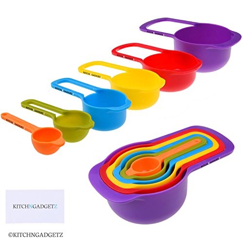 Set of 6 Measuring Cups and Spoons