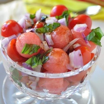 easy Watermelon and Tomato Salad