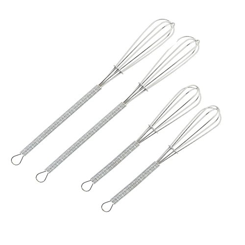 Honbay Mini Wire Kitchen Whisks-Each Of 2PCS 5 Inches and 7 Inches