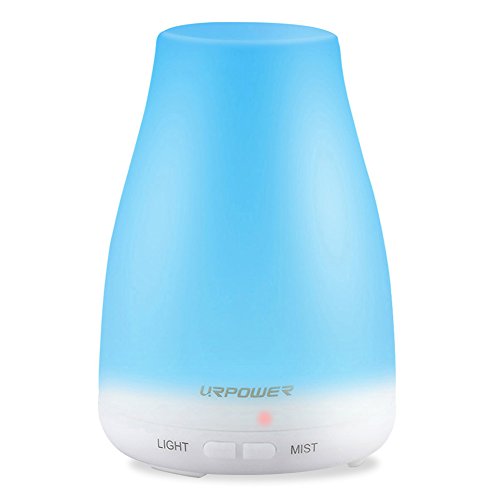 Essential Oil Diffuser,Aroma Essential Oil Cool Mist Humidifier with Adjustable Mist Mode,Waterless Auto Shut-off and 7 Color LED Lights Changing for Home Office Baby