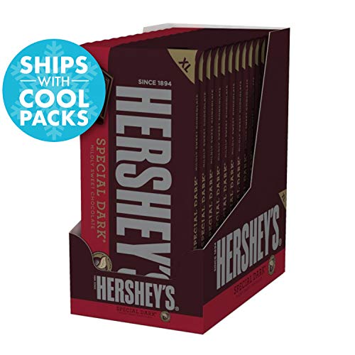 HERSHEY'S Special Dark Chocolate Candy Bars, Extra Large (Pack of 12)