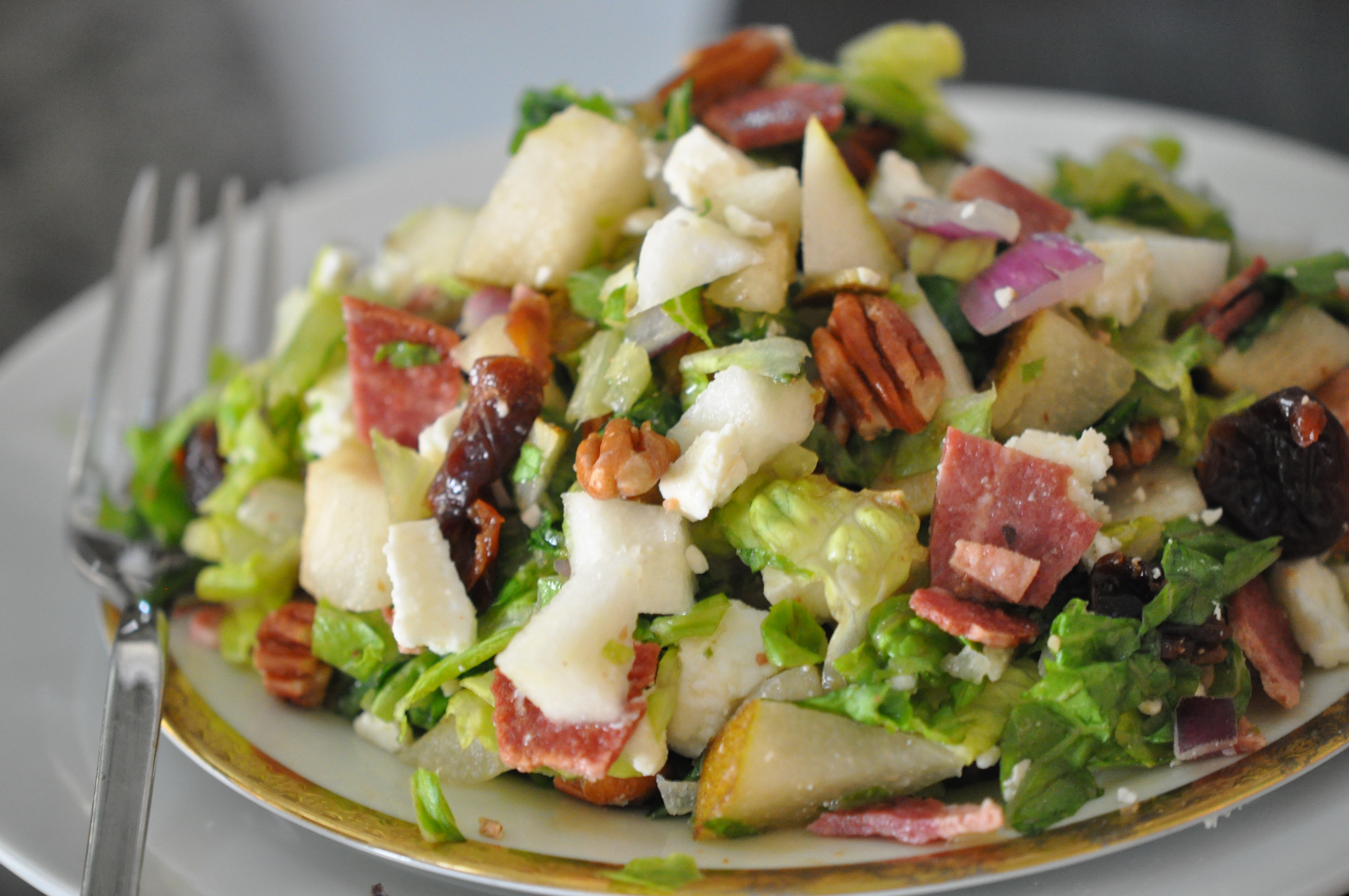Best Chopped Pear Salad Recipe Plus Turkey Bacon Recipes