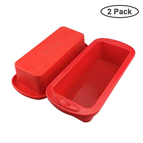 Silicone Bread and Loaf Pans - Set of 2 - SILIVO Non-Stick Silicone Baking