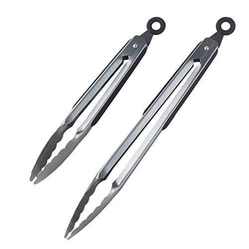 Premium Set of 12-inch and 9-inch Stainless-Steel Kitchen Tongs