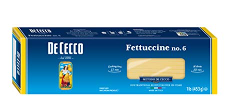 De Cecco Semolina Pasta, Fettuccine No.6, 1 Pound (Pack of 5)
