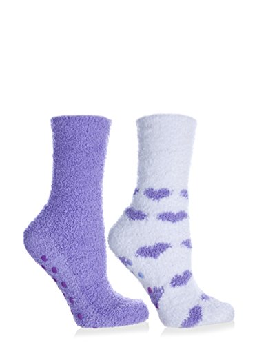 Lavender Infused Slouchy Socks with non slip/non skid bottoms purple by Minx One Size