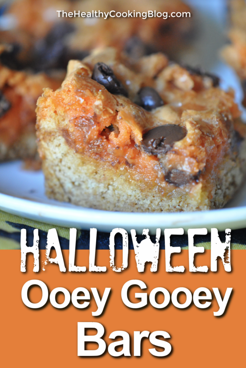 Easy Halloween Treats Recipe - Orange and Black Ooey Gooey Bars