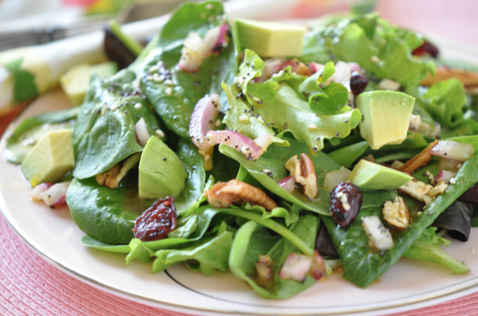 Holiday Side Solutions - Cranberry Avocado Mixed Green Salad - The ...