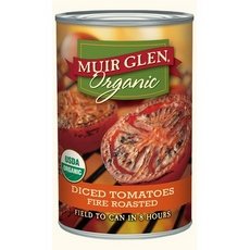Muir Glen Organic Diced Tomatoes, Fire Roasted,14.5 Oz Cans,12 Pack