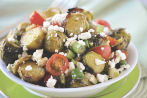Brussels Sprouts, Tomato and Feta Salad