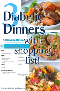 3 Diabetic Dinners Grocery Shopping List