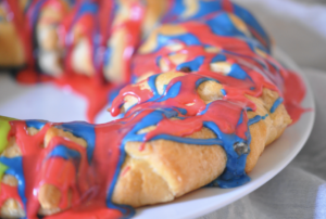 Red White and Blue King Cake
