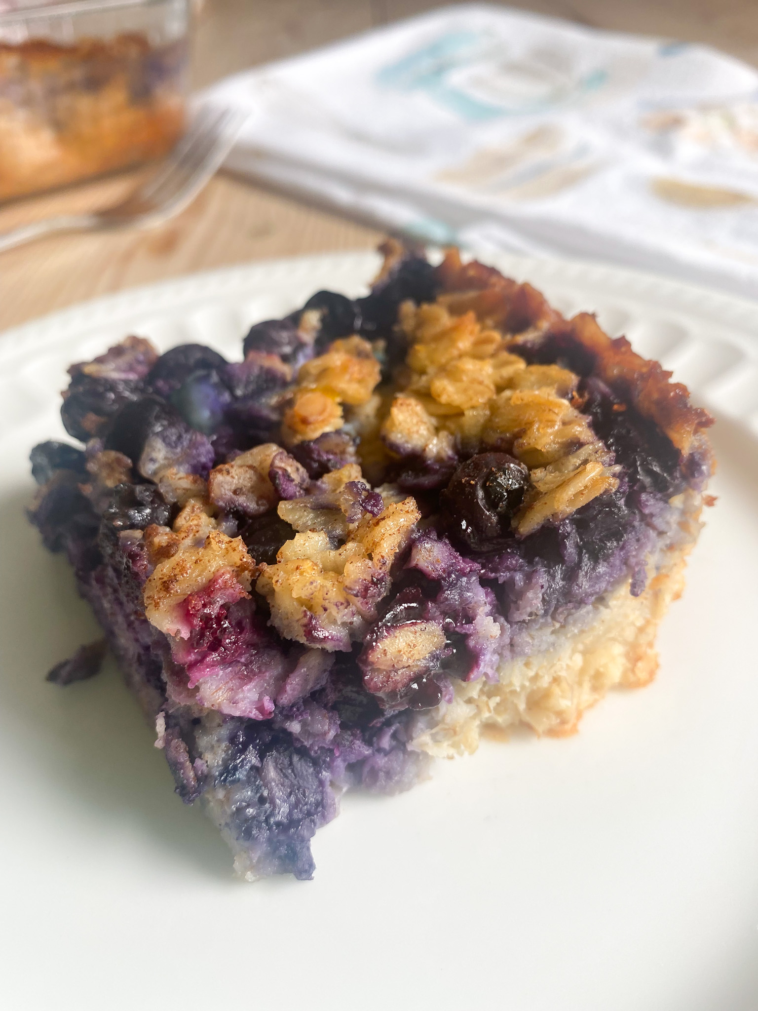 Oatmeal Blueberry Breakfast Bake - The Healthy Cooking Blog